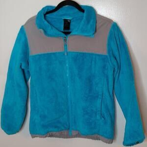 North face girls size 18 turquoise/grey jacket. Comfy and cozy.